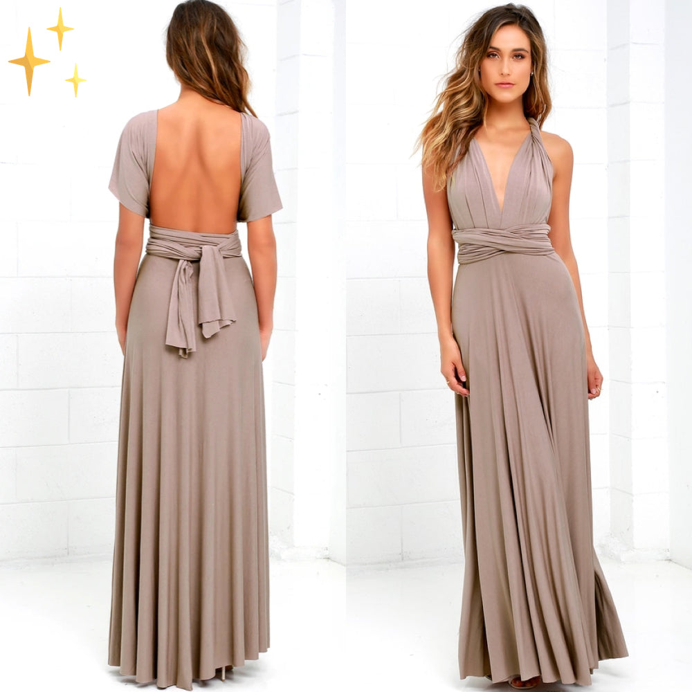 Damen Ärmelloses Kleid | Maxi-Women Dress-Kremer Mode