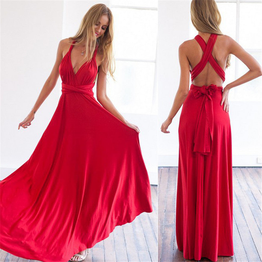 Damen Ärmelloses Kleid | Maxi-Women Dress-Kremer Mode