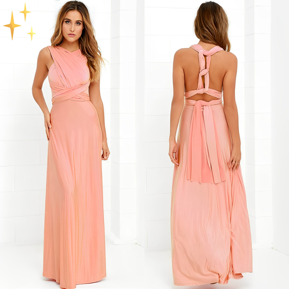 Damen Ärmelloses Kleid | Maxi-Women Dress-Kremer Mode