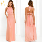 Damen Ärmelloses Kleid | Maxi-Women Dress-Kremer Mode