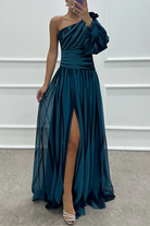 Damen Asymmetrisches Gestreiftes Kleid | Maxi-Women Dress-Kremer Mode