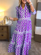 Damen Bedrucktes Sommer Kleid | Maxi-Women Dress-Kremer Mode