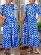 Damen Bedrucktes Sommer Kleid | Maxi-Women Dress-Kremer Mode