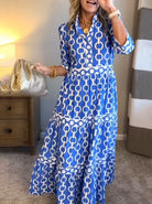 Damen Bedrucktes Sommer Kleid | Maxi-Women Dress-Kremer Mode