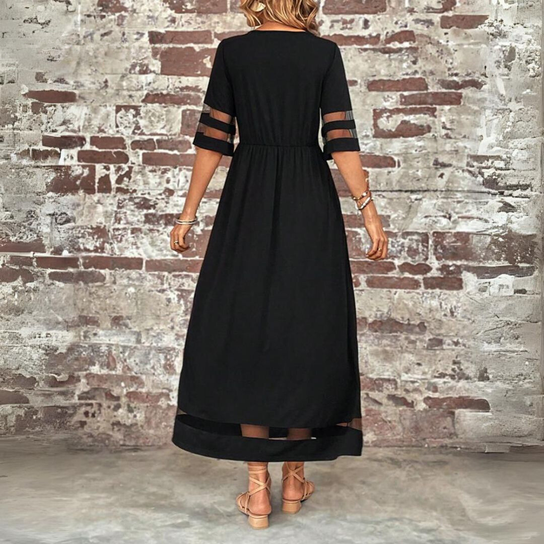 Damen Formelles Hochzeitsgast Kleid | Maxi-Women Dress-Kremer Mode