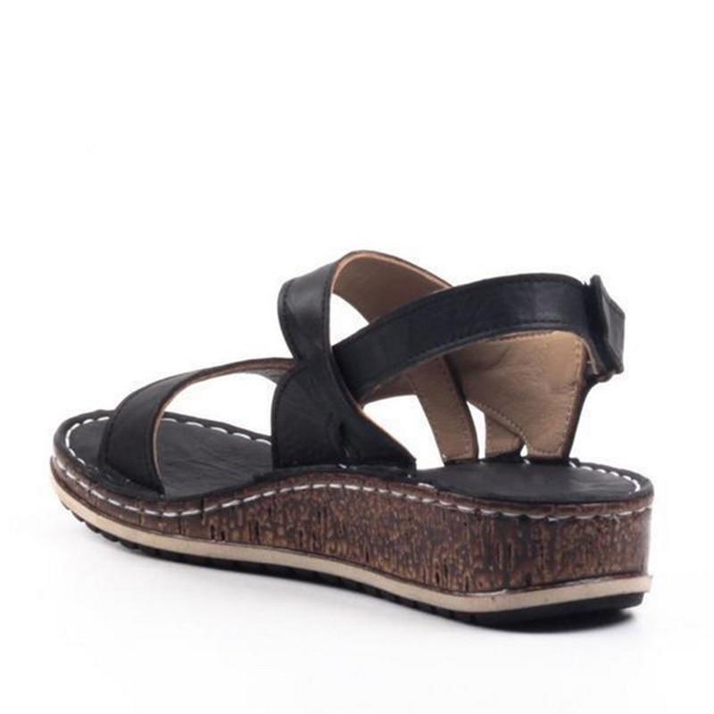 Damen Freizeit Verstellbaren Riemen Sandalen | Offener Zeh-Women Sandals-Kremer Mode