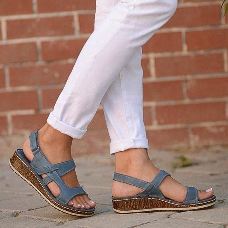 Damen Freizeit Verstellbaren Riemen Sandalen | Offener Zeh-Women Sandals-Kremer Mode