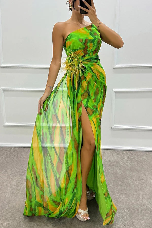 Damen Gerafftes Kleid | Maxi-Women Dress-Kremer Mode