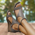 Damen Keil Sandalen | Offener Zeh-Women Sandals-Kremer Mode