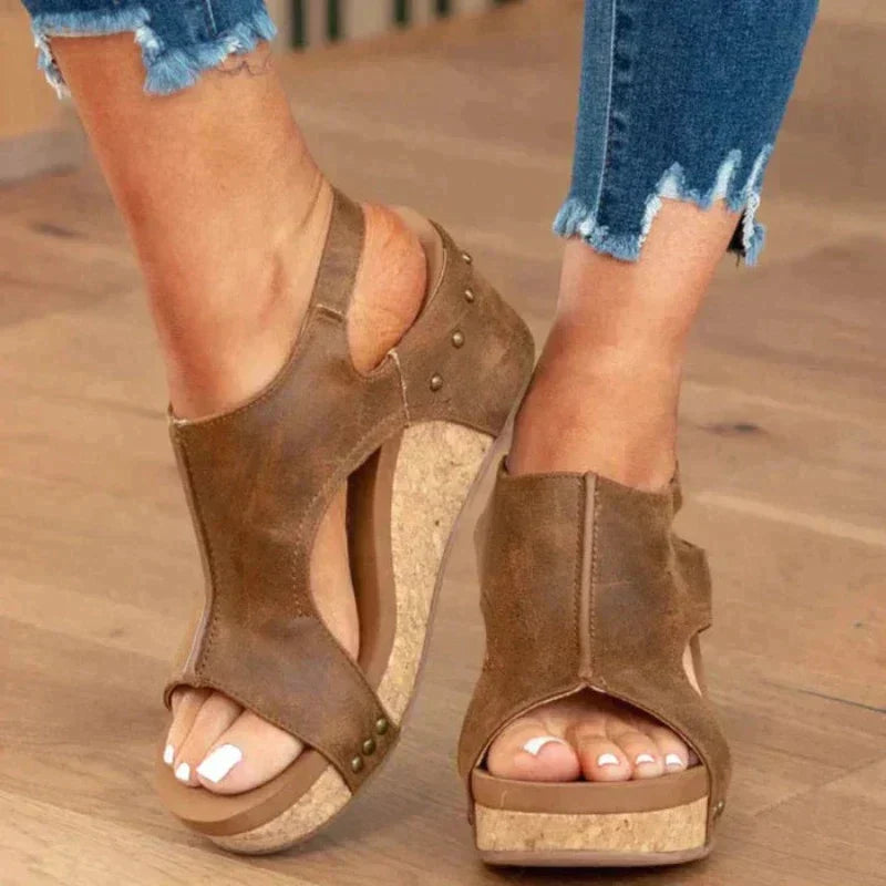 Damen Keilsandaletten | Stilvoll-Women Sandals-Kremer Mode