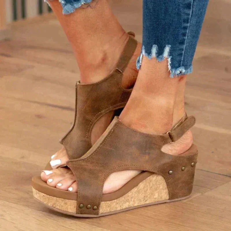 Damen Keilsandaletten | Stilvoll-Women Sandals-Kremer Mode