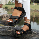 Damen Knöchelriemen Offene Zehen Sandalen | Sommer-Women Sandals-Kremer Mode