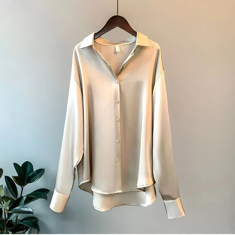 Damen Knopfleiste Hemd | Lange Ärmel-Women Shirt-Kremer Mode
