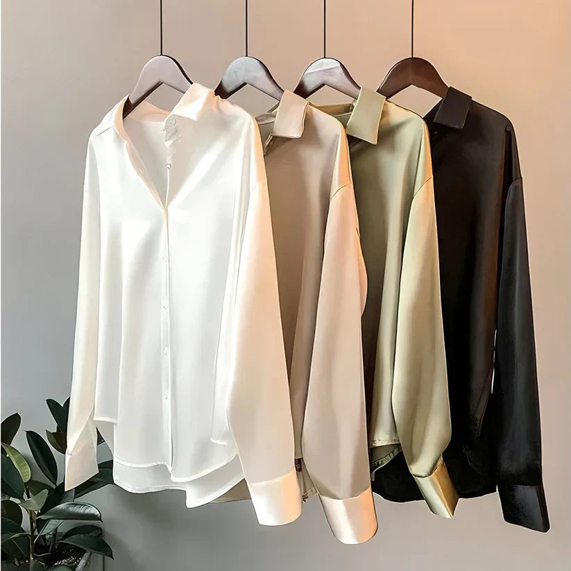 Damen Knopfleiste Hemd | Lange Ärmel-Women Shirt-Kremer Mode