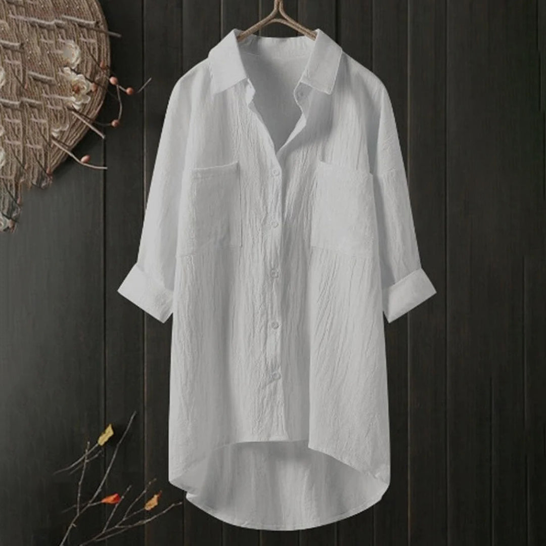 Damen Lässig Lockere Passform Hemd | Langärmelig-Women Shirts-Kremer Mode