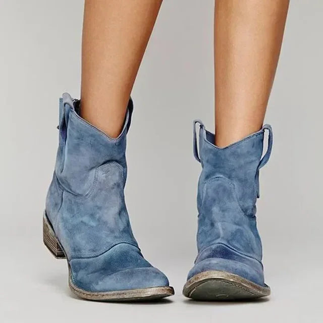 Damen Lässige Jahrgang Stiefel | Reinschlüpfen-Women Boots-Kremer Mode