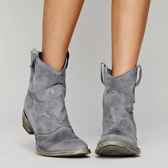 Damen Lässige Jahrgang Stiefel | Reinschlüpfen-Women Boots-Kremer Mode