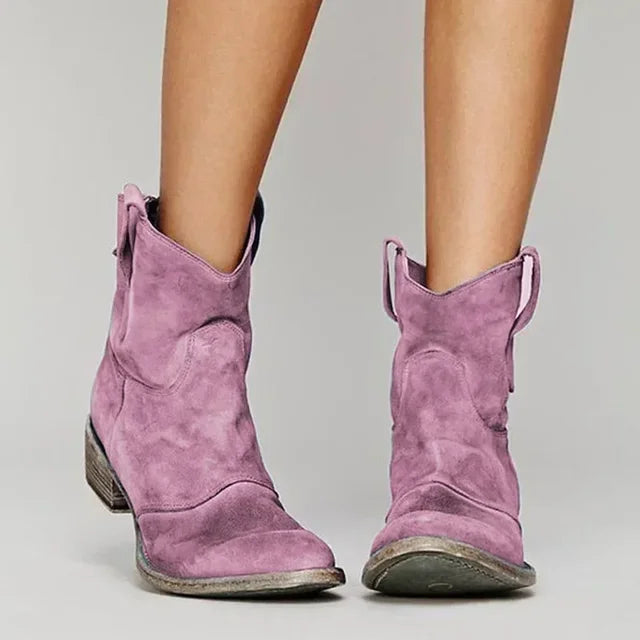 Damen Lässige Jahrgang Stiefel | Reinschlüpfen-Women Boots-Kremer Mode