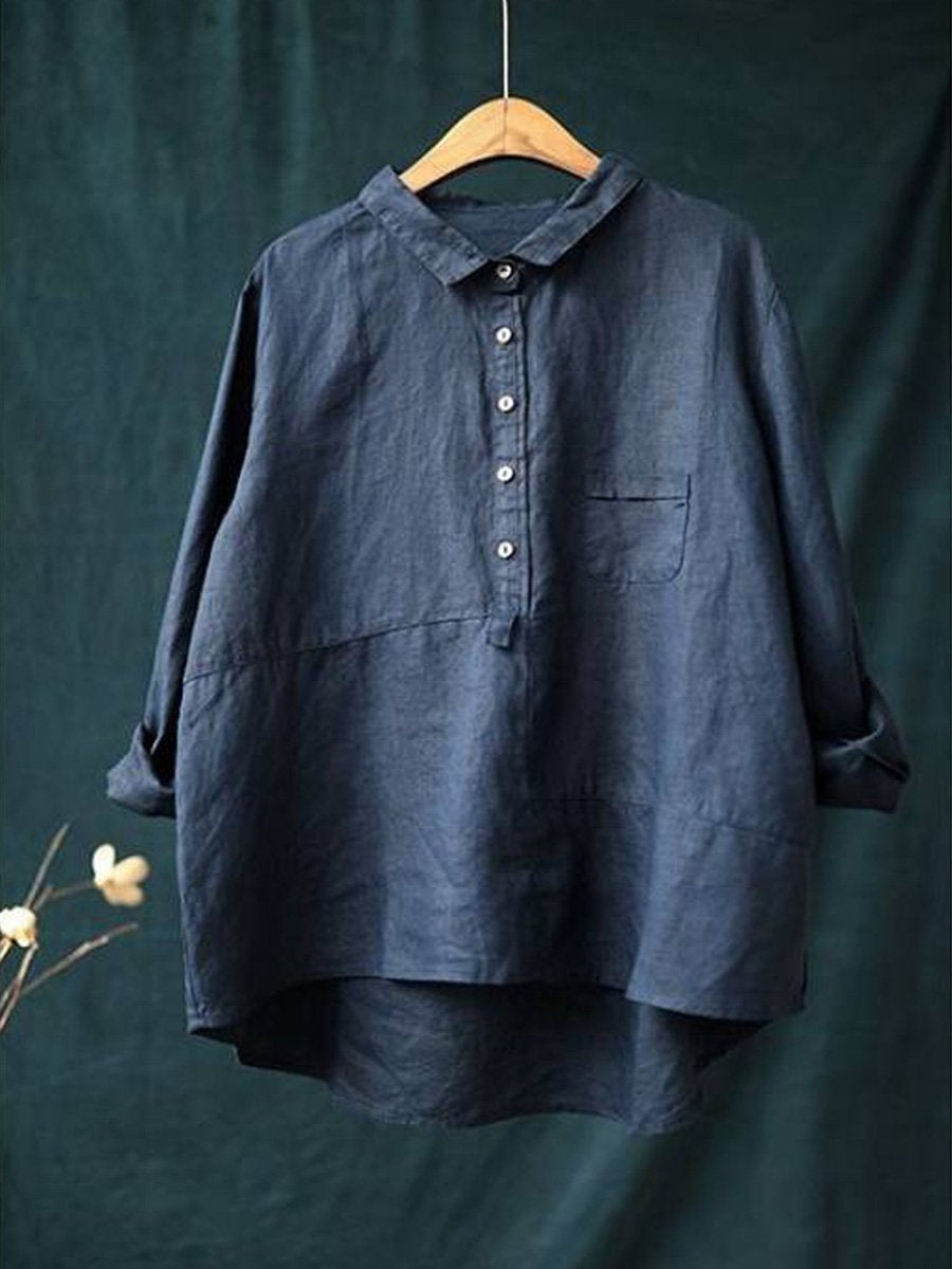 Damen Lässiges Lockere Hemd | Langarm-Women Shirt-Kremer Mode