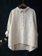 Damen Lässiges Lockere Hemd | Langarm-Women Shirt-Kremer Mode