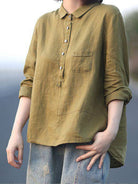 Damen Lässiges Lockere Hemd | Langarm-Women Shirt-Kremer Mode