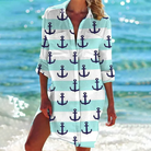 Damen Mehrfarbiges Übergroßes Hemd | Lange Ärmel-Women Shirts-Kremer Mode
