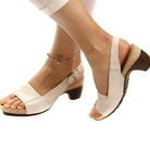 Damen Niedrigem Absatz Sandalen | Offener Spitze-Women Sandals-Kremer Mode