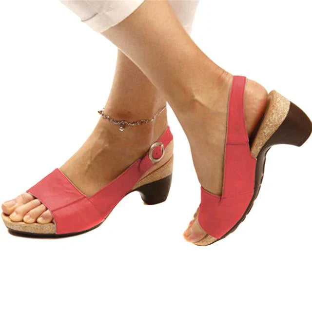Damen Niedrigem Absatz Sandalen | Offener Spitze-Women Sandals-Kremer Mode