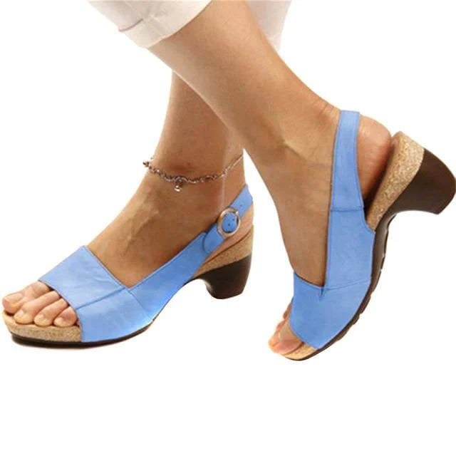 Damen Niedrigem Absatz Sandalen | Offener Spitze-Women Sandals-Kremer Mode