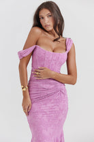 Damen Quadratischer Hals Ärmelloses Hochzeitsgast Kleid | Maxi-Women Dress-Kremer Mode
