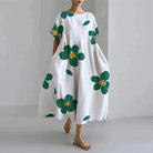 Damen Sommer Strand Blumen Kleid | Maxi-Women Dress-Kremer Mode