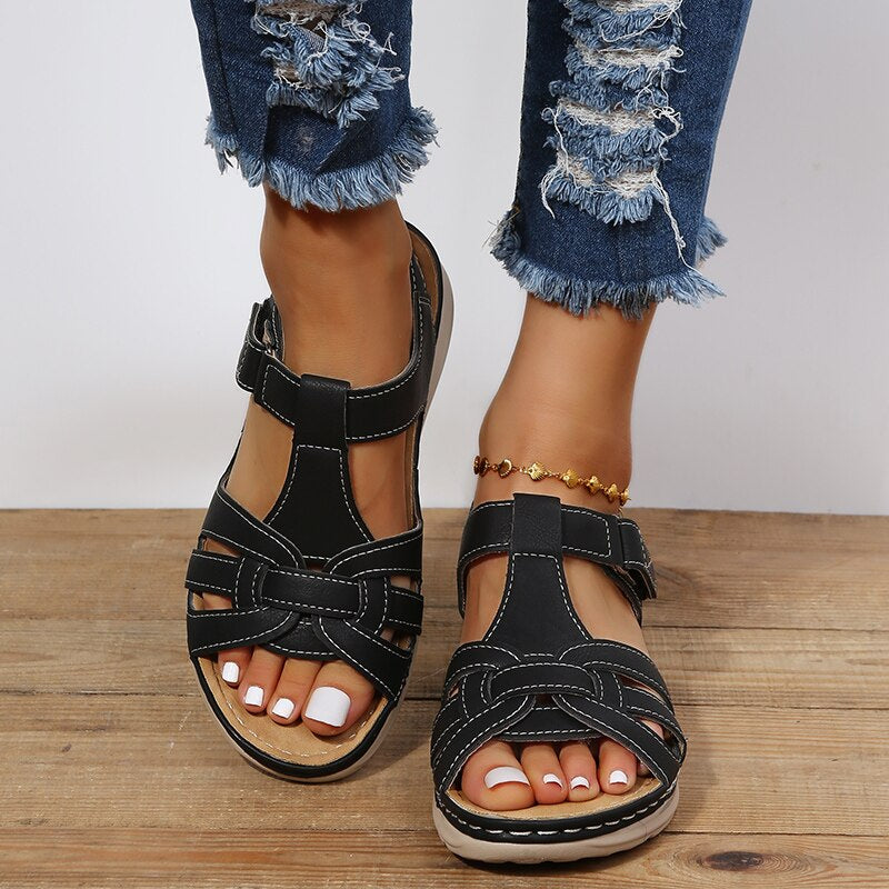 Damen Sommer Vintage Sandale | Outdoor-Women Sandals-Kremer Mode