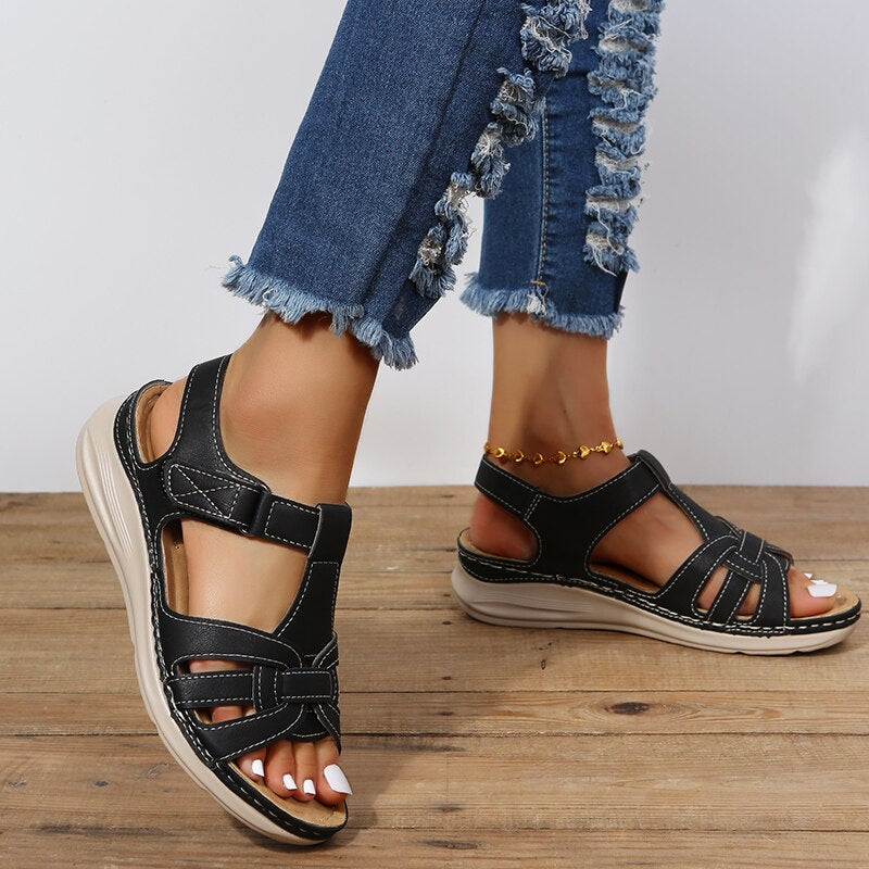 Damen Sommer Vintage Sandale | Outdoor-Women Sandals-Kremer Mode
