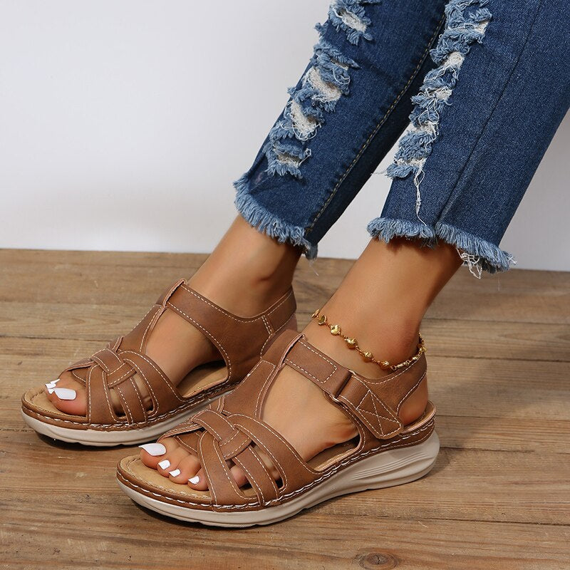Damen Sommer Vintage Sandale | Outdoor-Women Sandals-Kremer Mode