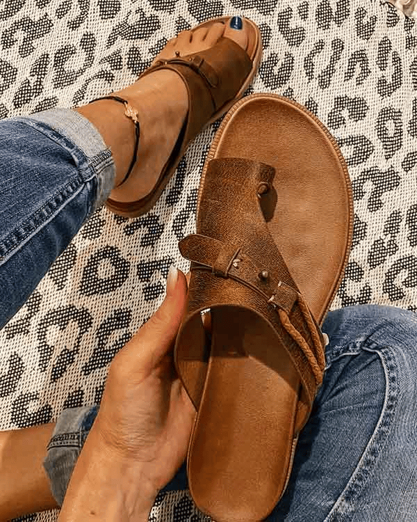 Damen lässig Zehenring Sandalen | Offene Zehe-Women Sandals-Kremer Mode