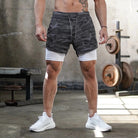 Herren 2-in-1 Lagen Gym Shorts | Kordelzug-Men Shorts-Kremer Mode