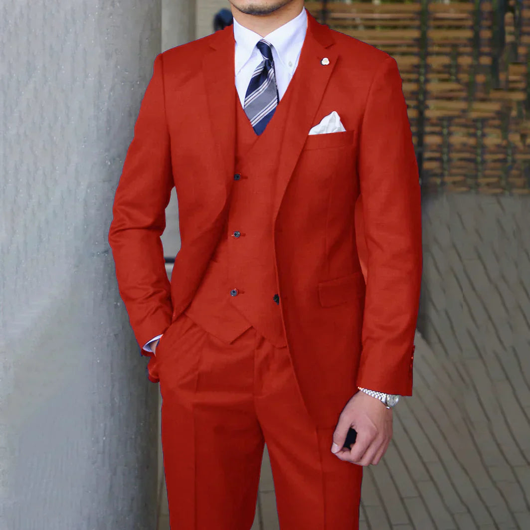Herren 3-Teilige Tailored Hochzeit Gast Anzug Set | Moderne-Men Set-Kremer Mode