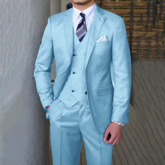 Herren 3-Teilige Tailored Hochzeit Gast Anzug Set | Moderne-Men Set-Kremer Mode