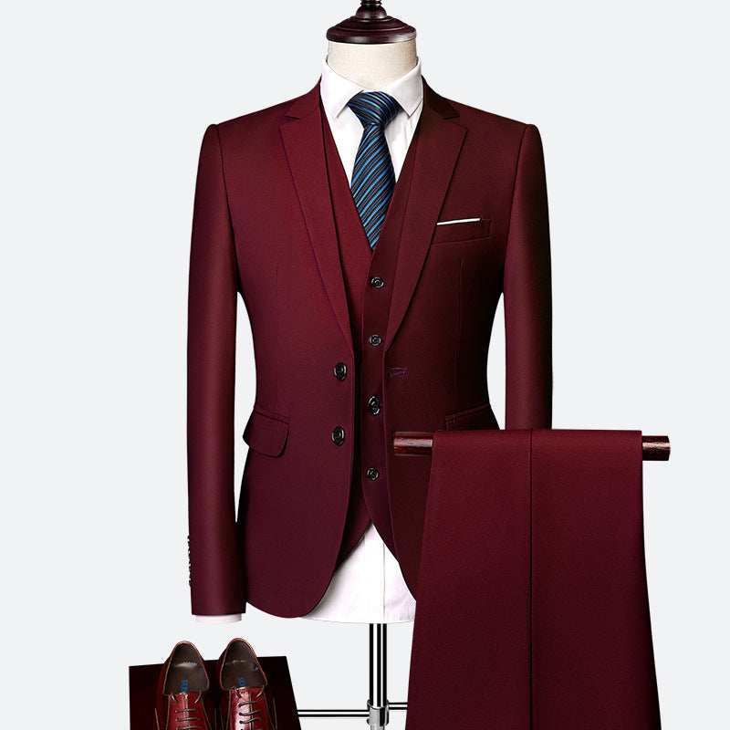 Herren 3-Teiliger Hochzeitsgast Anzug Set | Formelle-Men Set-Kremer Mode