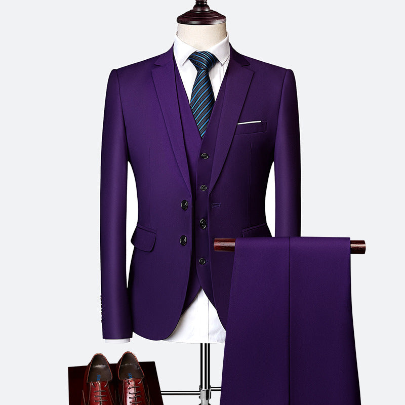 Herren 3-Teiliger Hochzeitsgast Anzug Set | Formelle-Men Set-Kremer Mode
