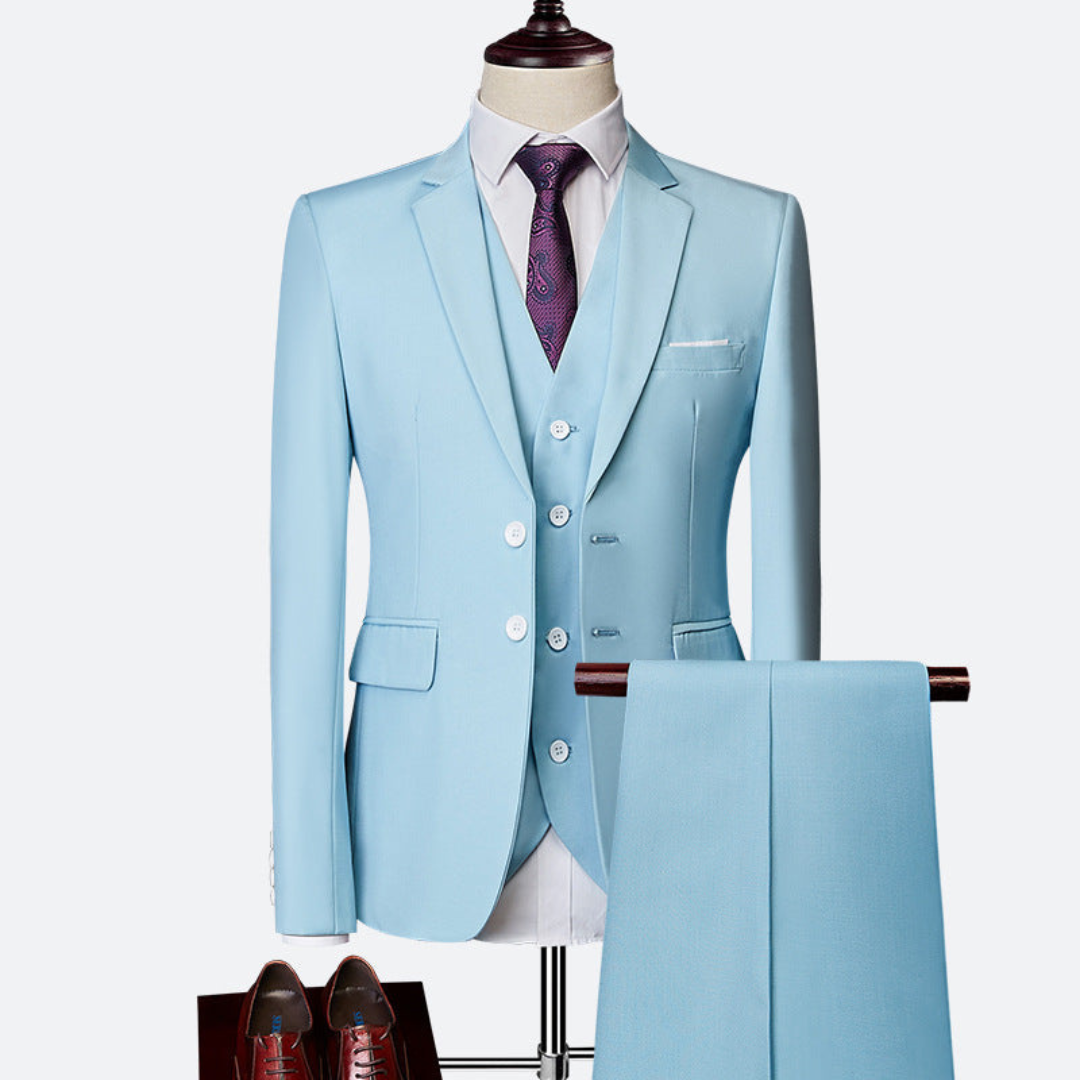 Herren 3-Teiliger Hochzeitsgast Anzug Set | Formelle-Men Set-Kremer Mode