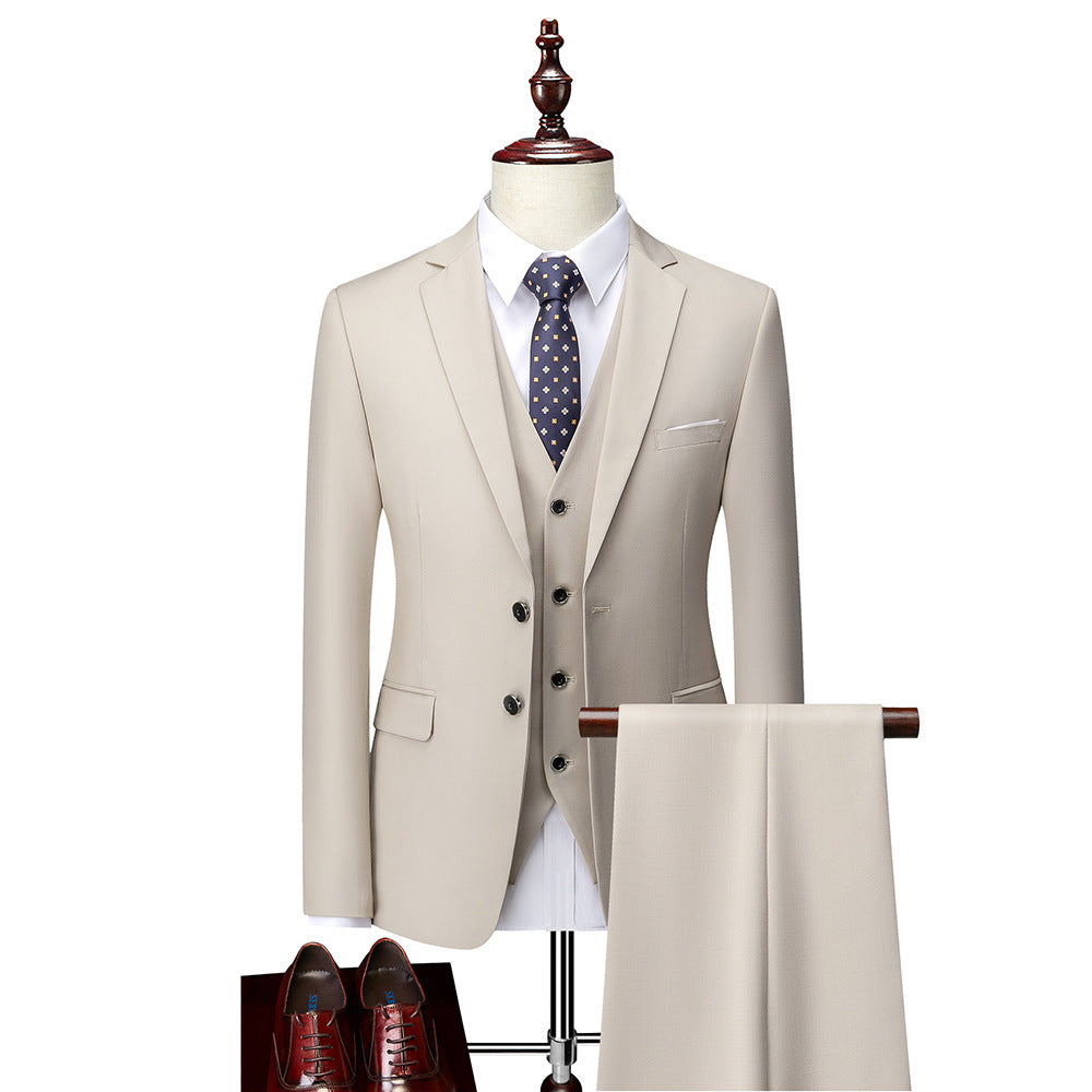 Herren 3-Teiliger Hochzeitsgast Anzug Set | Formelle-Men Set-Kremer Mode