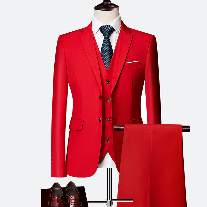 Herren 3-Teiliger Hochzeitsgast Anzug Set | Formelle-Men Set-Kremer Mode