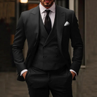 Herren 3-Teiliger Klassischer Hochzeitsgast Anzug Set | Moderne-Men Set-Kremer Mode