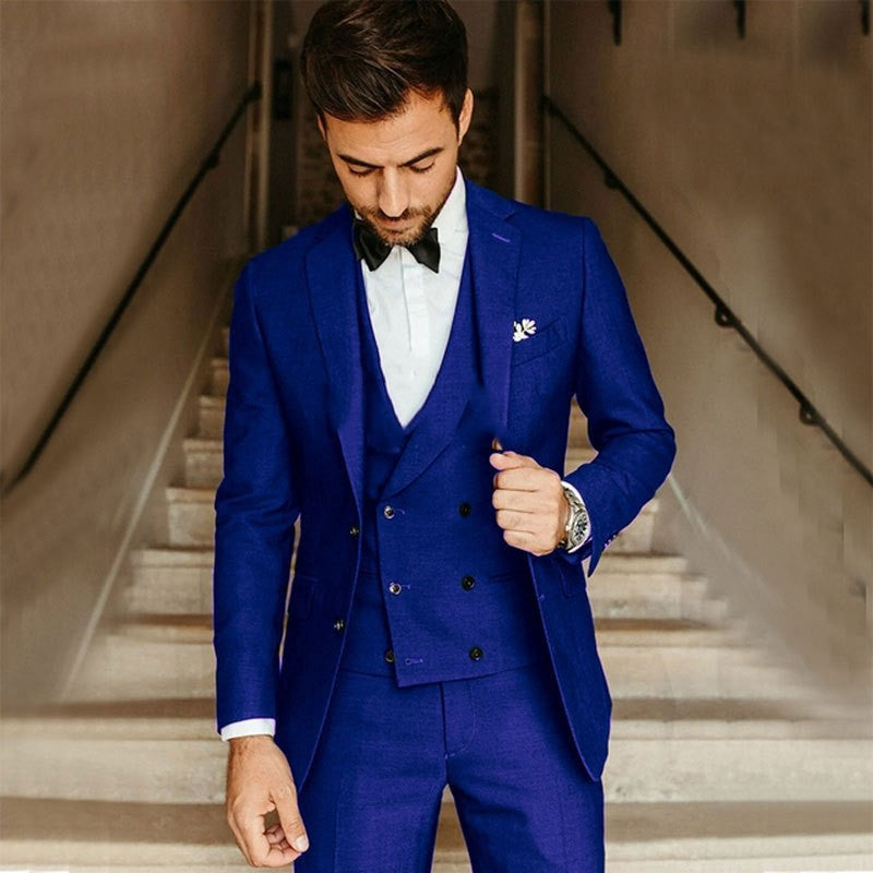 Herren 3-teiliger Hochzeitsgastanzug Set | Formell-Men Sets-Kremer Mode