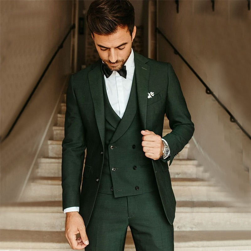 Herren 3-teiliger Hochzeitsgastanzug Set | Formell-Men Sets-Kremer Mode