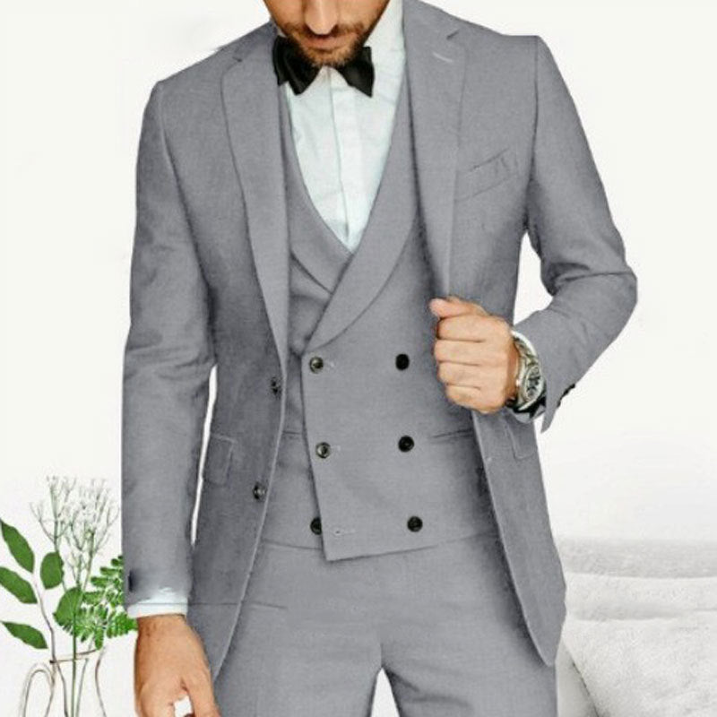 Herren 3-teiliger Hochzeitsgastanzug Set | Formell-Men Sets-Kremer Mode