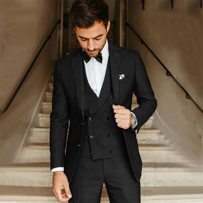 Herren 3-teiliger Hochzeitsgastanzug Set | Formell-Men Sets-Kremer Mode