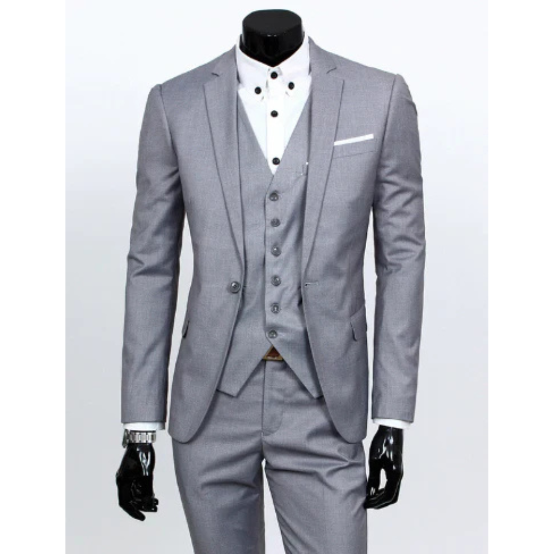 Herren 3-teiliges Hochzeitsgast-Anzug-Set | Klassisch-Men Set-Kremer Mode