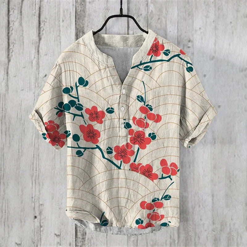Herren Bedruckt Sommer Hemd | Stylisch-Men Shirt-Kremer Mode